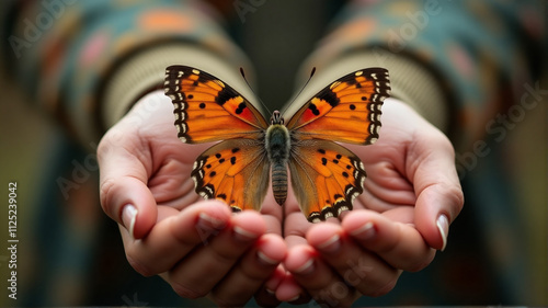 butterfly on hand