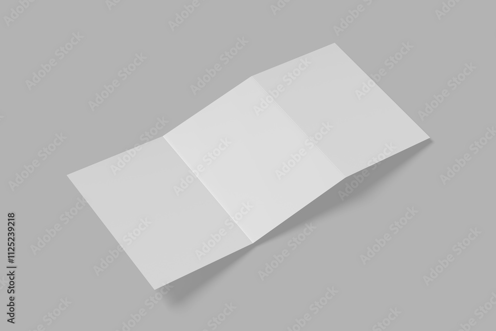 A5 Z Fold Brochure 3D illustration for mockup A5 Z Fold Brochure 3D illustration for mockup