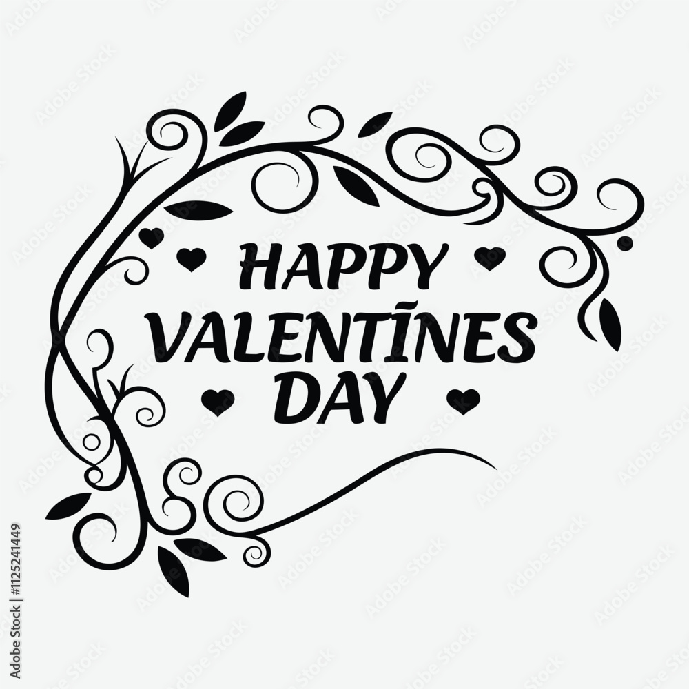 Happy valenttine day typography silhouette vector art and illustration Happy valenttine day typography silhouette vector art and illustration
