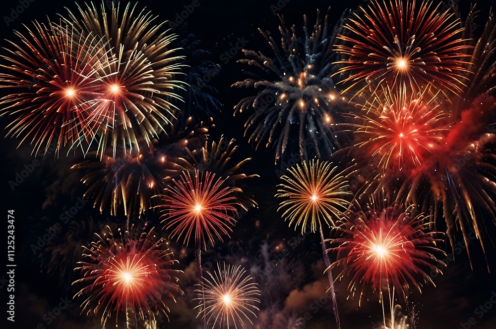 Fototapeta premium Fireworks Night Celebration 