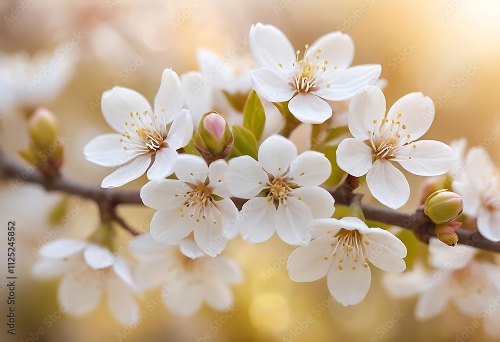 Background of cherry blossom; spring flower with blurred background Background of cherry blossom; spring flower with blurred background