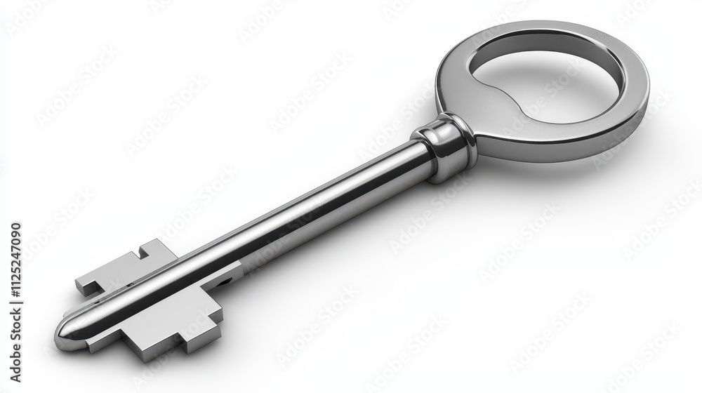 Key Symbolizing Security and Protection with Lock Elements in a Minimalist Style Key Symbolizing Security and Protection with Lock Elements in a Minimalist Style