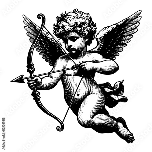 cupid with bow and arrow