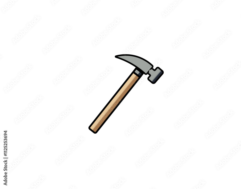 Vector illustration of a hammer on a white background Vector illustration of a hammer on a white background