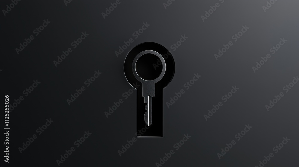 High Quality Image of a Key in a Keyhole on a Dark Background for Creative Projects High Quality Image of a Key in a Keyhole on a Dark Background for Creative Projects