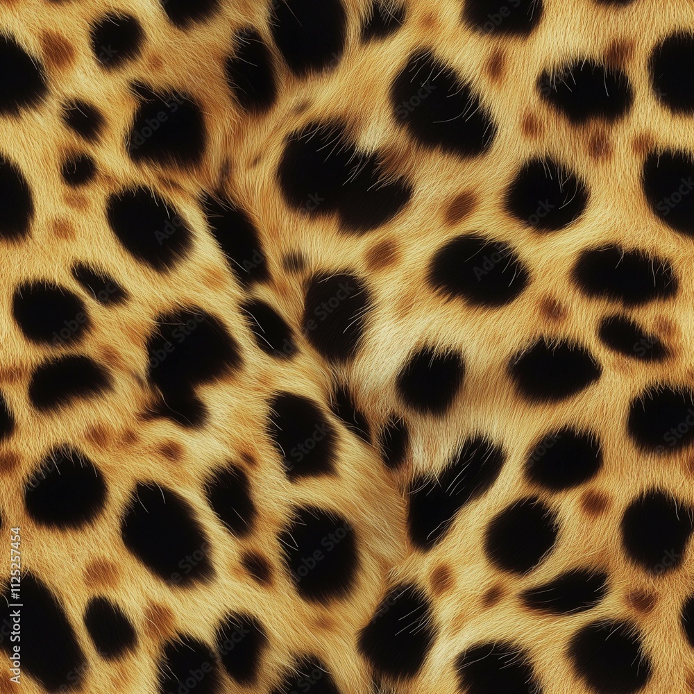Unique patterns of leopard spots on fur with rich golden and black contrasts Unique patterns of leopard spots on fur with rich golden and black contrasts