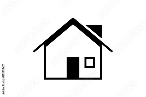 house vector, house icon logo, home logo vector art illustration