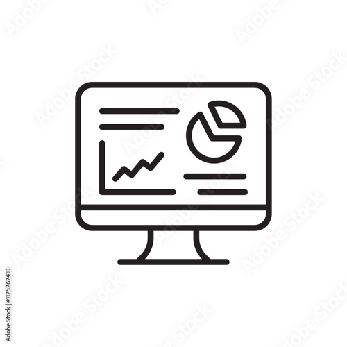 Dashboard icon Flat art in black and white isolated