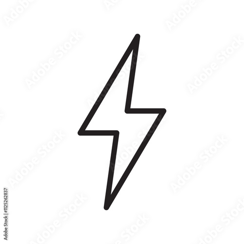 Electricity icon Flat art in black and white isolated