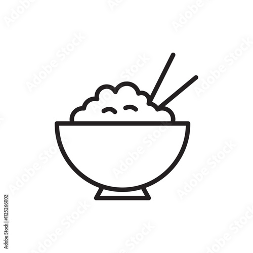 Rise Bowl icon Flat art in black and white isolated