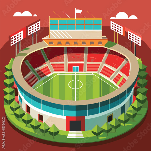 football,soccer stadium vector