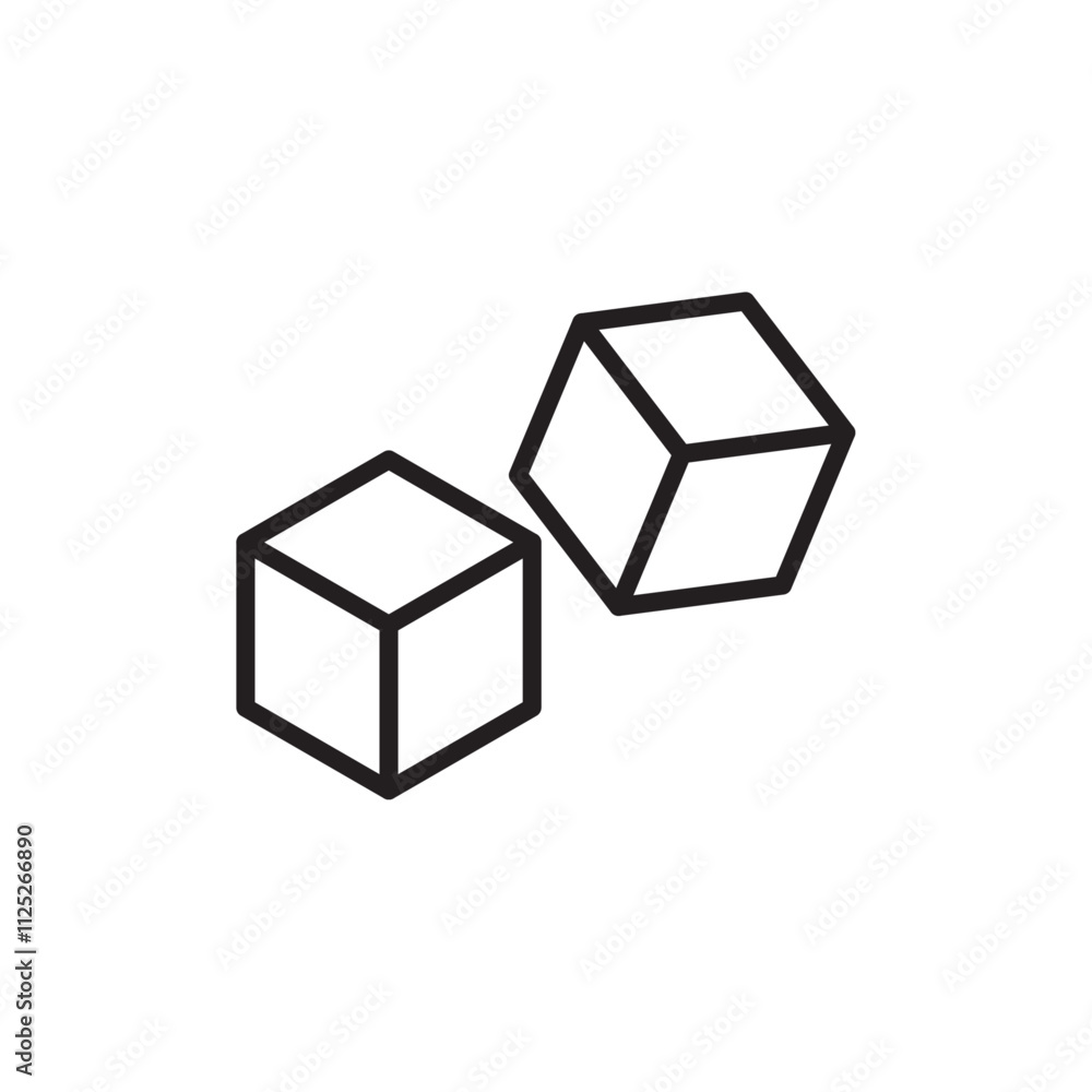 Sugar icon Flat art in black and white isolated Sugar icon Flat art in black and white isolated