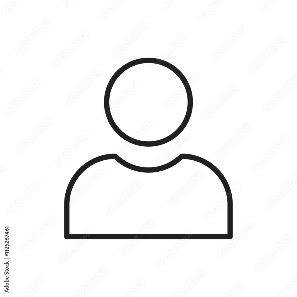 User Icon Flat art in black and white isolated User Icon Flat art in black and white isolated