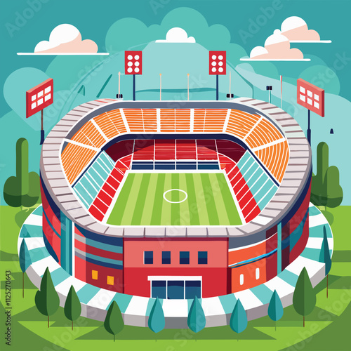 football,soccer stadium vector