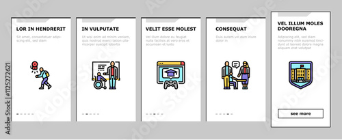 primary school teacher education onboarding mobile vector classroom elementary, learning class, child people, children, desk boy, teaching primary school teacher education illustrations