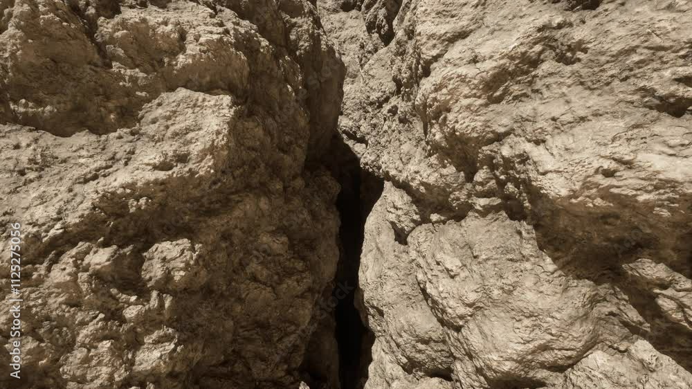 A stunning natural rock formation with a mesmerizing narrow opening A stunning natural rock formation with a mesmerizing narrow opening