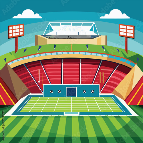 football stadium vector