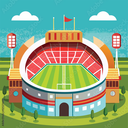 football stadium vector