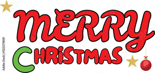 Best Merry Christmas Typography Vector Art Calligraphy Illustration