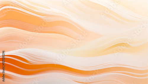 Flowing waves of soft hues create a calming abstract artwork in warm tones