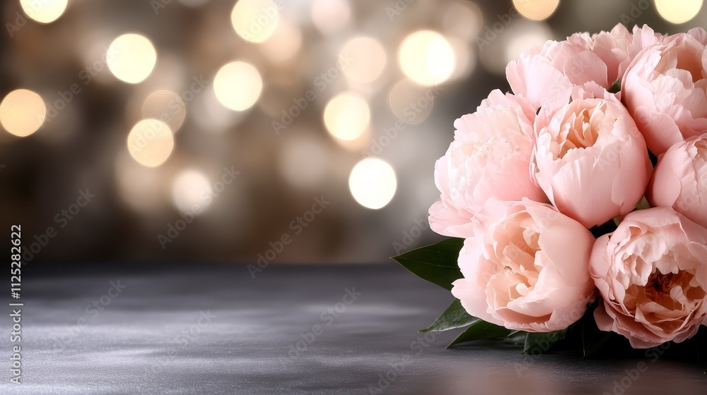 A bunch of pink peonies sitting on top of a table A bunch of pink peonies sitting on top of a table