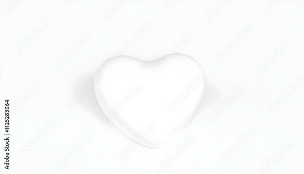 Soft marshmallow heart on a clean white background Soft marshmallow heart on a clean white background