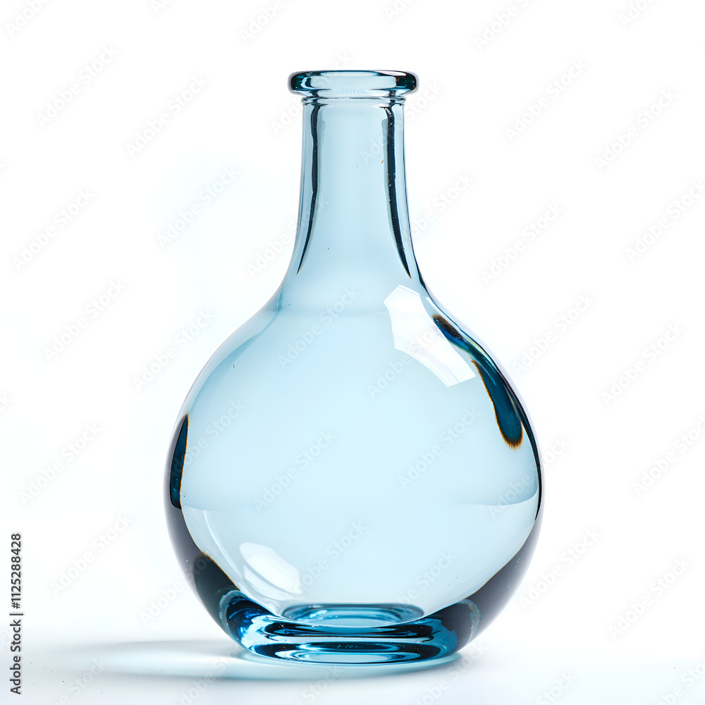 Elegant blue glass vase with smooth curves and radiant clarity, still life photography of product showcase concept. Elegant blue glass vase with smooth curves and radiant clarity, still life photography of product showcase concept.