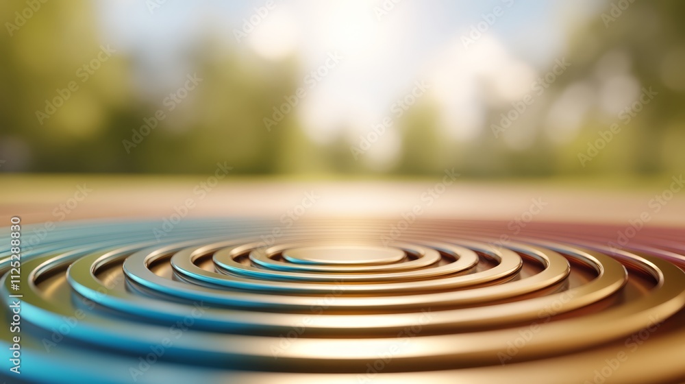 A close up of a colorful spiral design on a table A close up of a colorful spiral design on a table