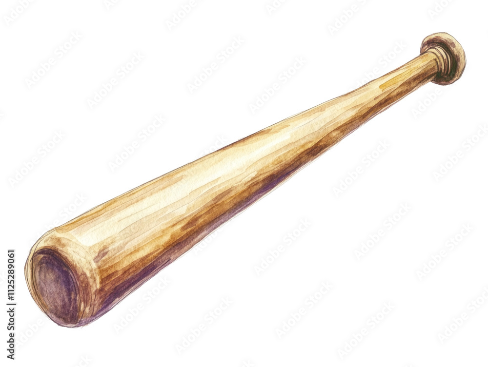 Wooden Baseball Bat Illustration Wooden Baseball Bat Illustration
