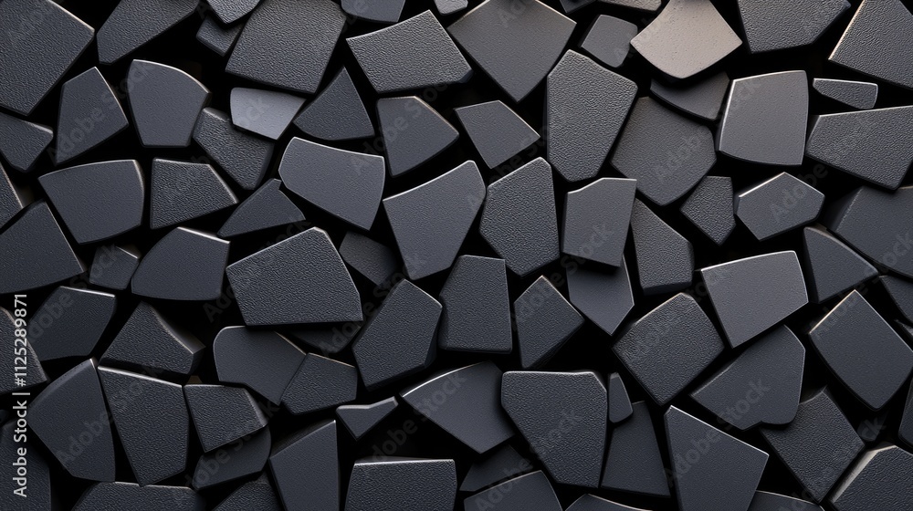 Shattered patterns of black fragments abstract art digital design studio close-up visual texture for creative projects Shattered patterns of black fragments abstract art digital design studio close-up visual texture for creative projects