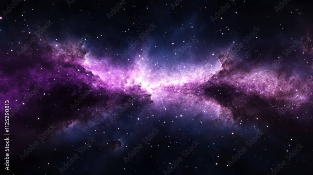 a purple and blue nebula with stars in the background a purple and blue nebula with stars in the background
