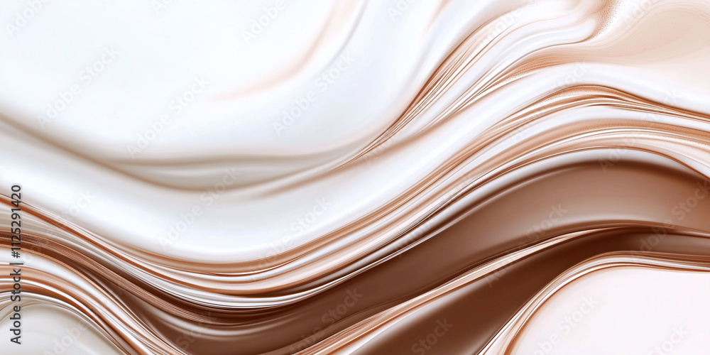 Flowing abstract patterns create a soothing visual experience in soft beige and white tones Flowing abstract patterns create a soothing visual experience in soft beige and white tones
