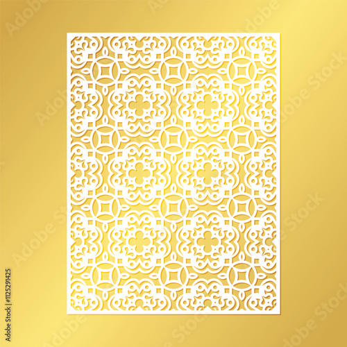 seamless die cut decorative pattern template