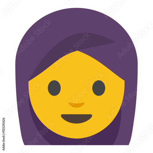 Woman with Headscarf Vector Illustration - Cultural and Inclusive Clipart Design