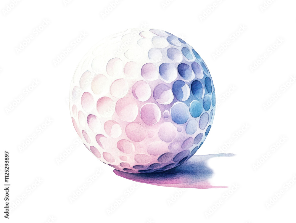 Artistic Golf Ball Design with Soft Colors Artistic Golf Ball Design with Soft Colors