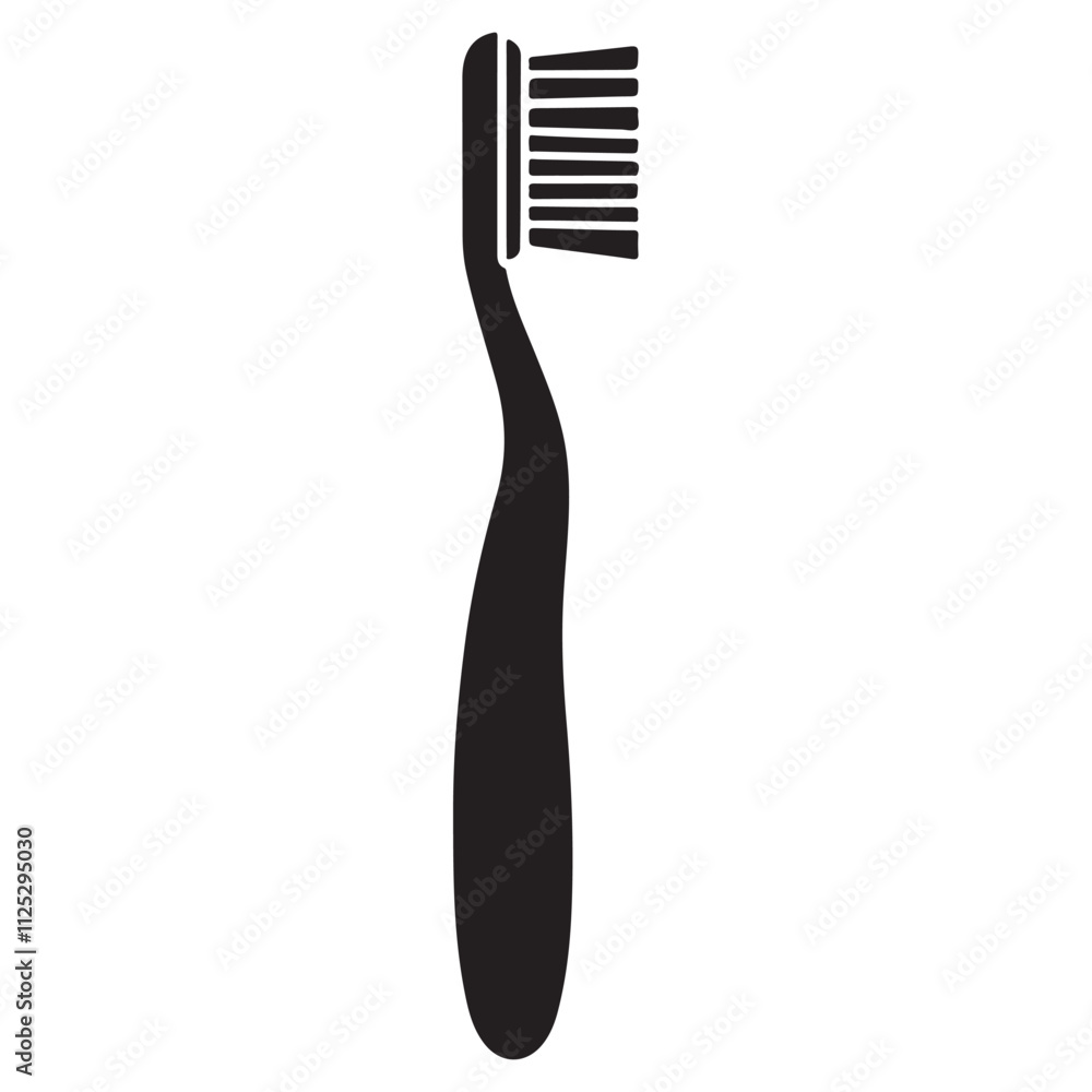 Toothbrush Silhouette Vector Illustration Design Toothbrush Silhouette Vector Illustration Design