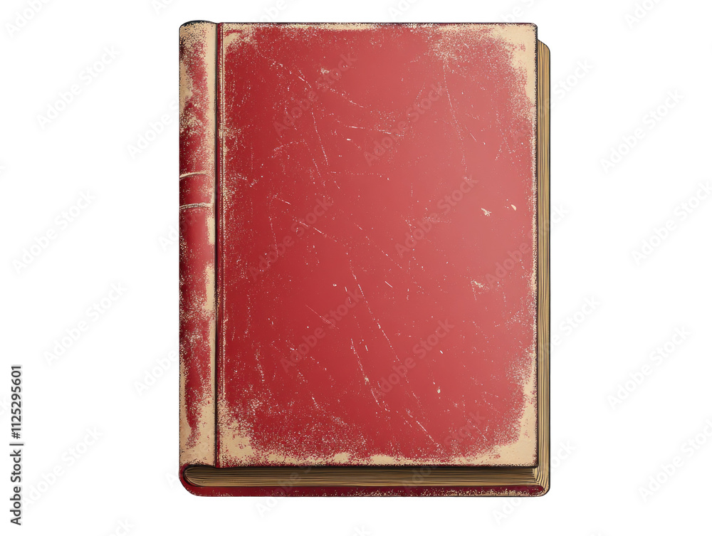 Classic Red Book with Worn-Out Cover Classic Red Book with Worn-Out Cover