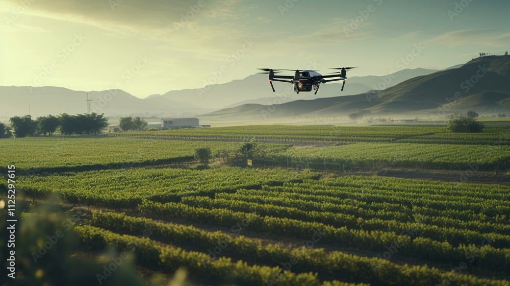 A photo of a drone capturing images A photo of a drone capturing images