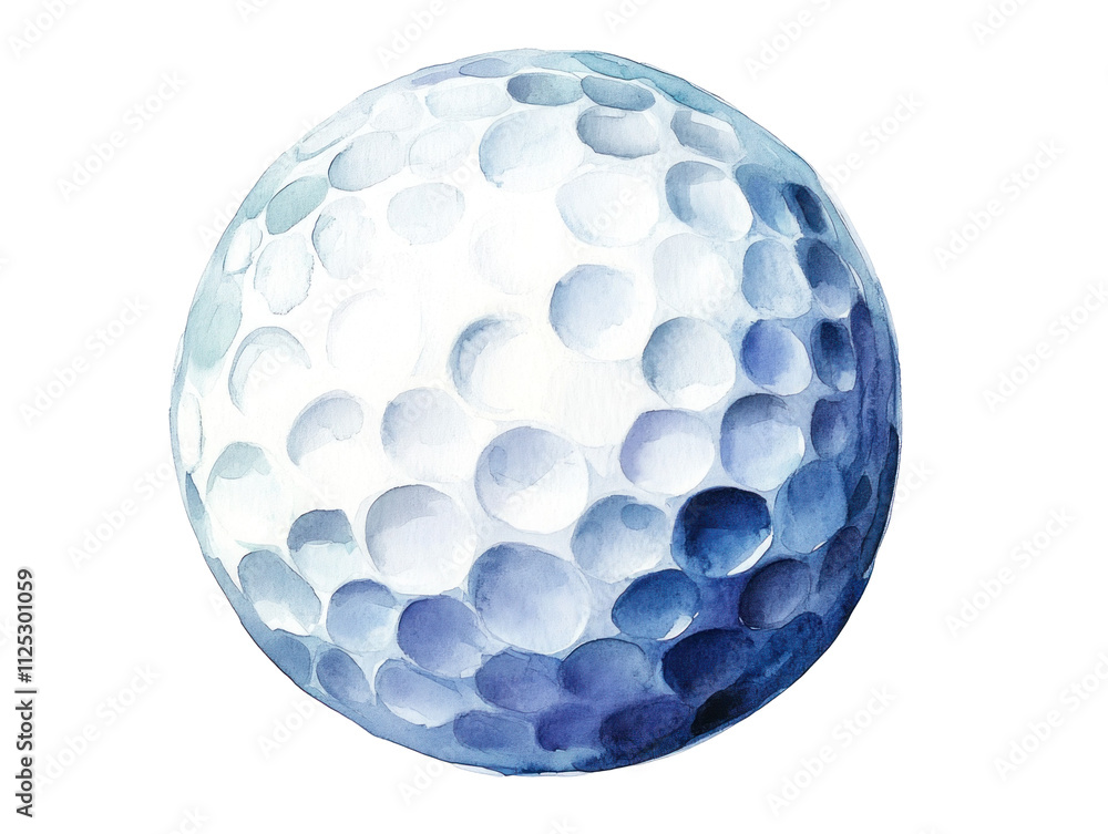 Abstract Watercolor Golf Ball Illustration Abstract Watercolor Golf Ball Illustration