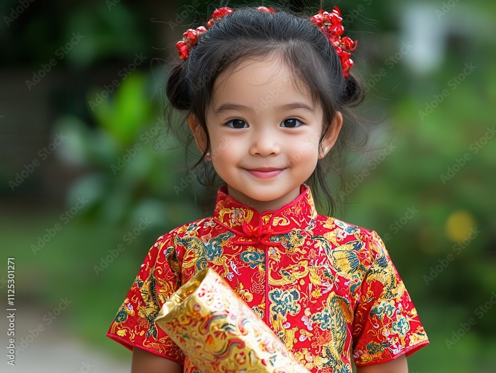 Chinese firecrackers concept. A child holding a toy firecracker, symbolizing inherited traditions of good luck, Chinese firecrackers tradition good luck, playful cultural expression Chinese firecrackers concept. A child holding a toy firecracker, symbolizing inherited traditions of good luck, Chinese firecrackers tradition good luck, playful cultural expression