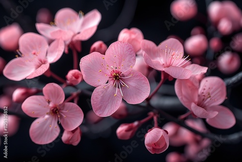 Elegant Plant Flower Sakur on Isolated Background