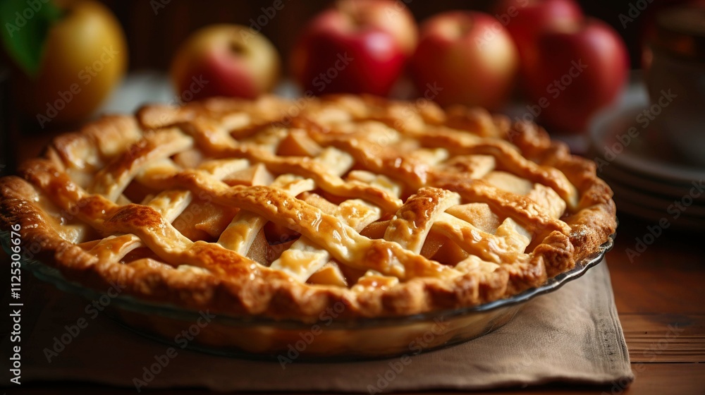 A photo of a freshly baked apple pie A photo of a freshly baked apple pie