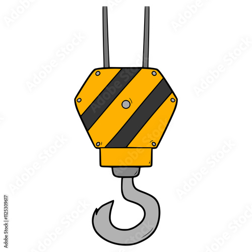 crane hook illustration hand drawn isolated vector