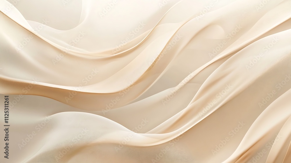 Elegant Draped Beige Fabric Soft Waves Abstract Elegant Draped Beige Fabric Soft Waves Abstract