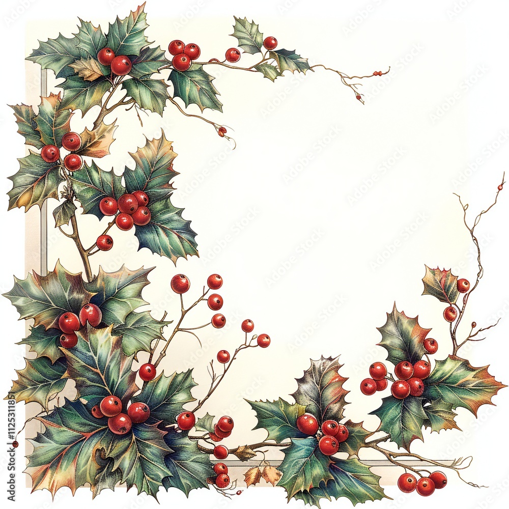 Christmas Holly Frame Christmas Holly Frame