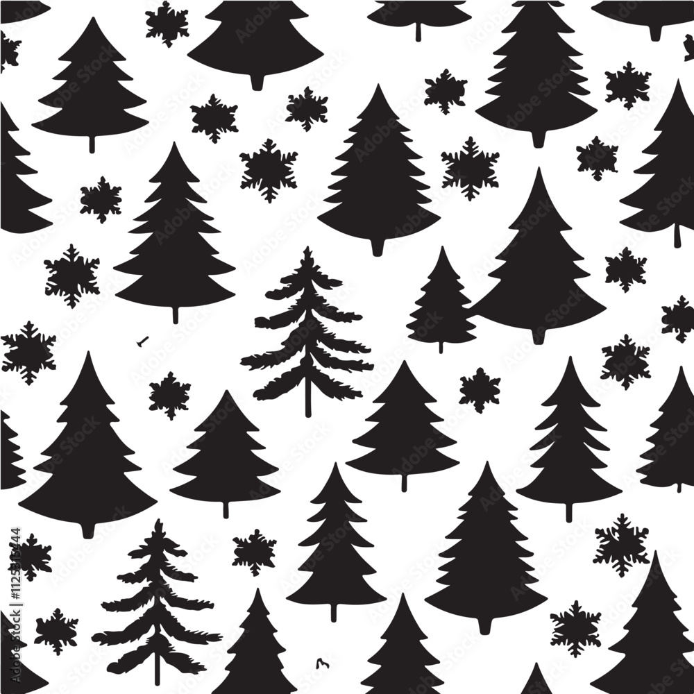 a christmas tree silhouette vector illustration a christmas tree silhouette vector illustration
