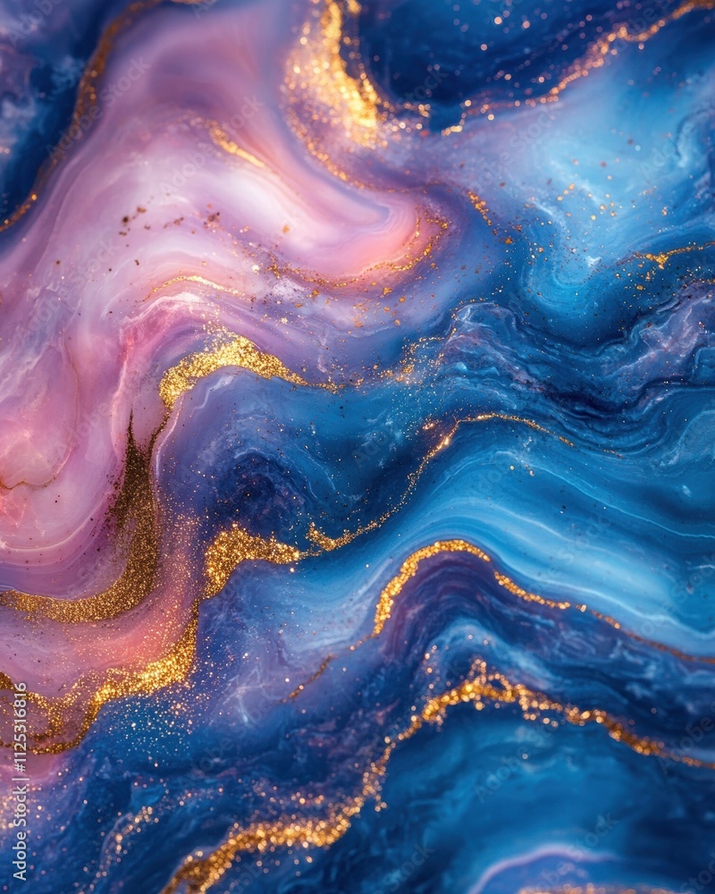 Abstract cosmic swirls with gold and blue texture Abstract cosmic swirls with gold and blue texture
