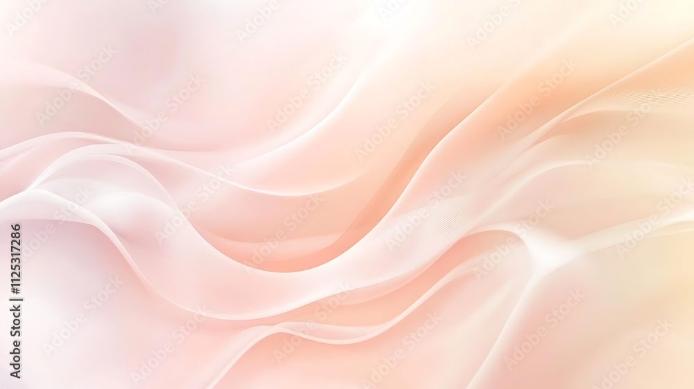 Fototapeta premium Abstract Pastel Wave Background Design
