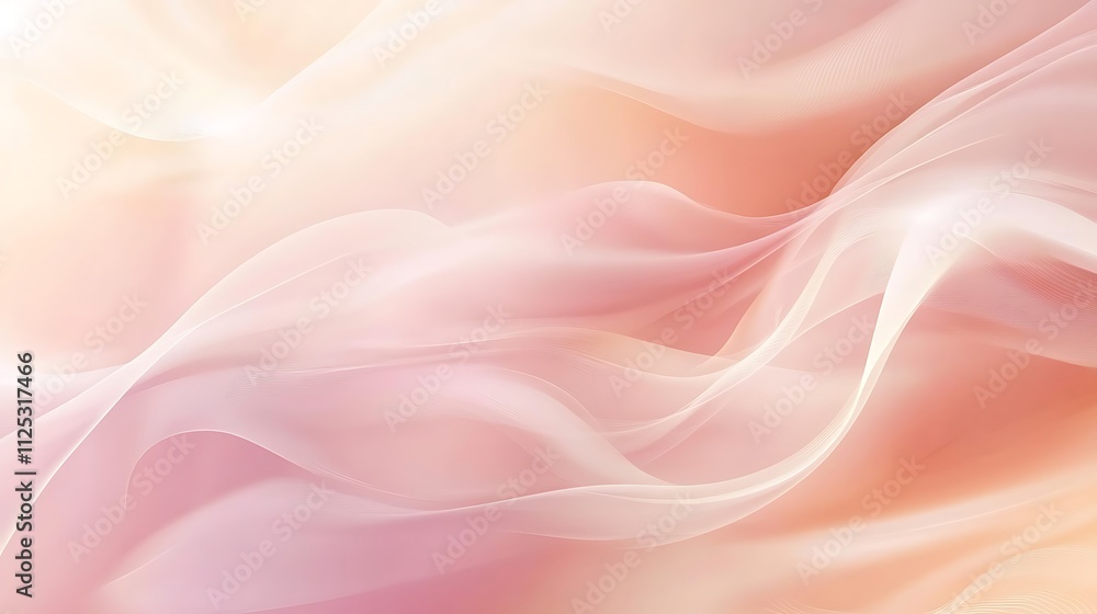 Fototapeta premium Abstract Pink and Peach Wave Design