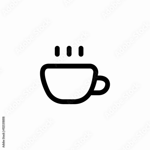 hot cup tea coffee icon sign vector